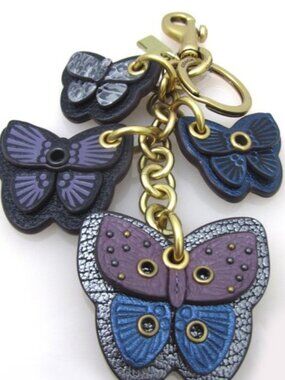 COACH NWOT LAST ONE 🦋 GIFT BOX 🦋 Butterfly Cluster Bag Charm RETAIL MODEL